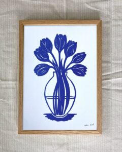 papirklip, tulipaner